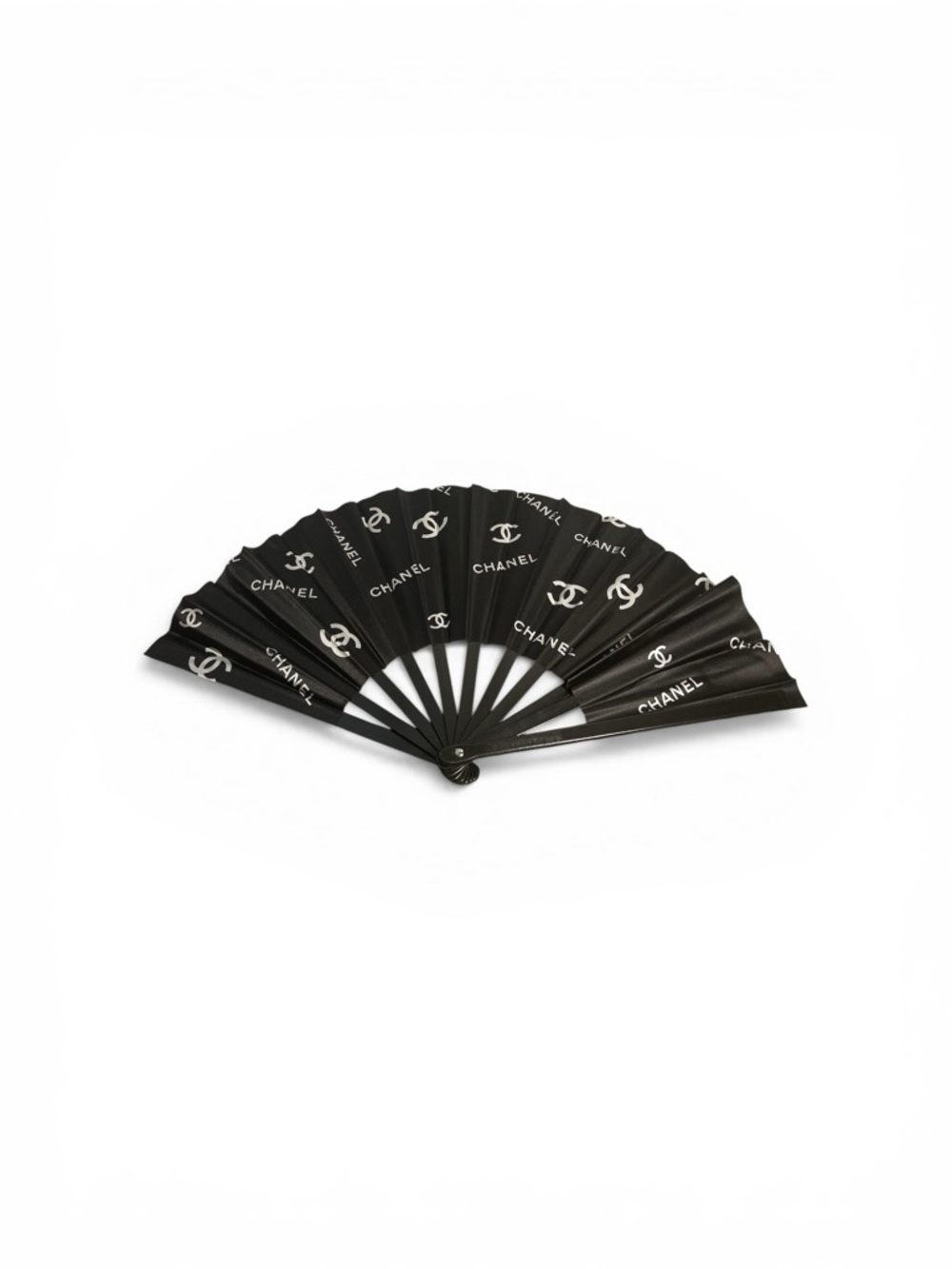 Black and White Luxury Large Hand Fan - Picture 2 of 4